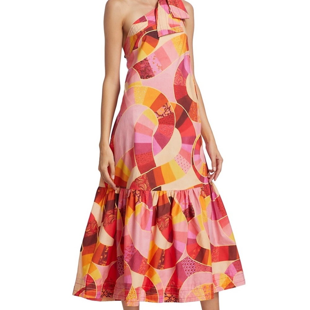FARM Rio - Patch Twirl One-Shoulder Maxi Dress